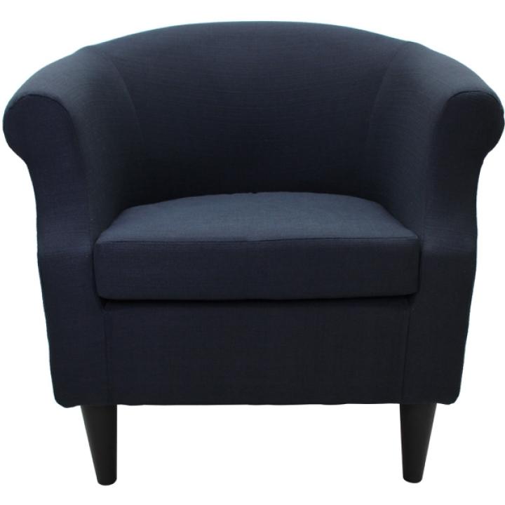 Navy Blue Rounded Accent Chair
