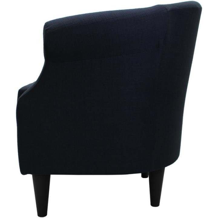 Navy Blue Rounded Accent Chair