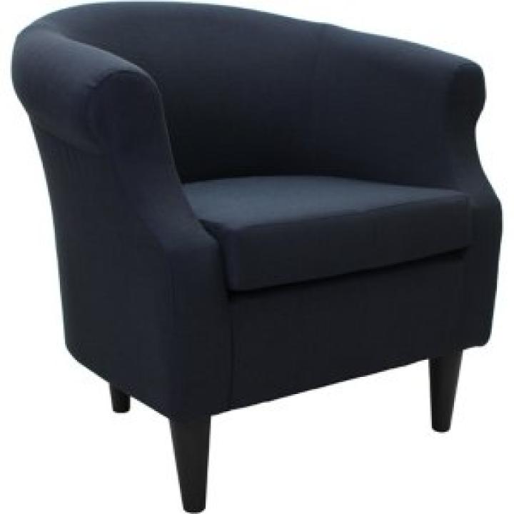 Navy Blue Rounded Accent Chair