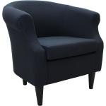 Navy Blue Rounded Accent Chair
