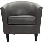 Charcoal Faux Leather Winslow Accent Chair