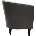 Charcoal Faux Leather Winslow Accent Chair