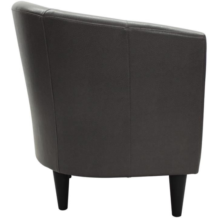 Charcoal Faux Leather Winslow Accent Chair