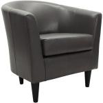 Charcoal Faux Leather Winslow Accent Chair