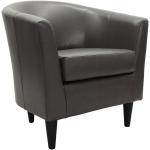 Charcoal Faux Leather Winslow Accent Chair