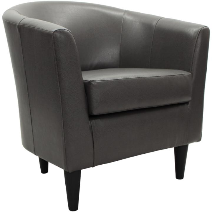 Charcoal Faux Leather Winslow Accent Chair