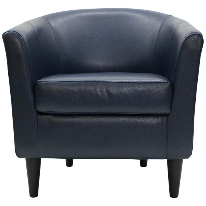 Navy Faux Leather Winslow Accent Chair