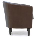 Cognac Faux Leather Winslow Accent Chair