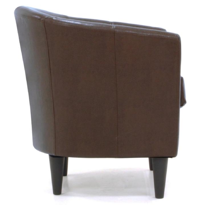 Cognac Faux Leather Winslow Accent Chair