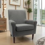 Gray Ellen Rolled Arms Accent Chair