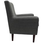 Gray Ellen Rolled Arms Accent Chair