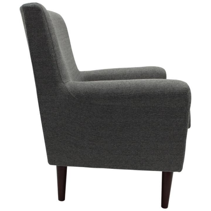Gray Ellen Rolled Arms Accent Chair