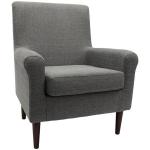 Gray Ellen Rolled Arms Accent Chair