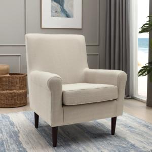 Cream Ellen Rolled Arms Accent Chair