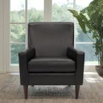 Emma Black Faux Leather Accent Chair