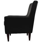 Emma Black Faux Leather Accent Chair