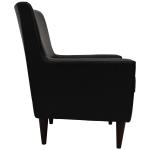Emma Black Faux Leather Accent Chair