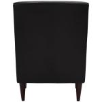 Emma Black Faux Leather Accent Chair