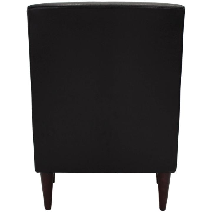 Emma Black Faux Leather Accent Chair