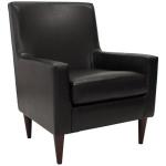 Emma Black Faux Leather Accent Chair