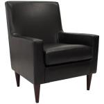 Emma Black Faux Leather Accent Chair