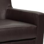 Emma Walnut Faux Leather Accent Chair