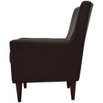 Emma Walnut Faux Leather Accent Chair