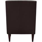 Emma Walnut Faux Leather Accent Chair