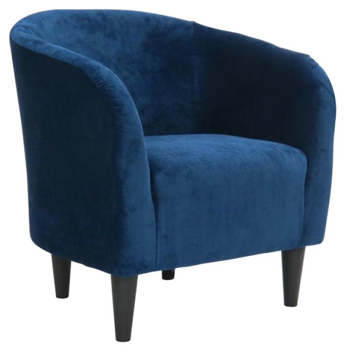 Navy Curved Tub Accent Chair