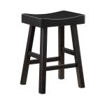 Black Wood Counter Stools, Set of 2