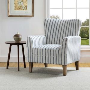 Gustaf Navy Striped Armchair