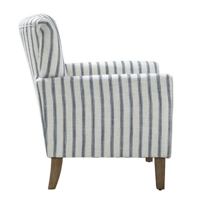 Gustaf Navy Striped Armchair