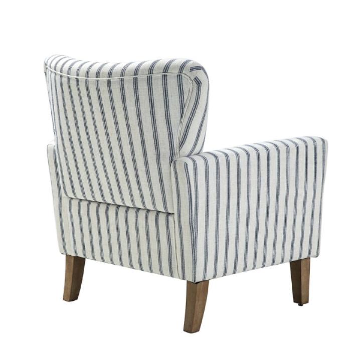 Gustaf Navy Striped Armchair