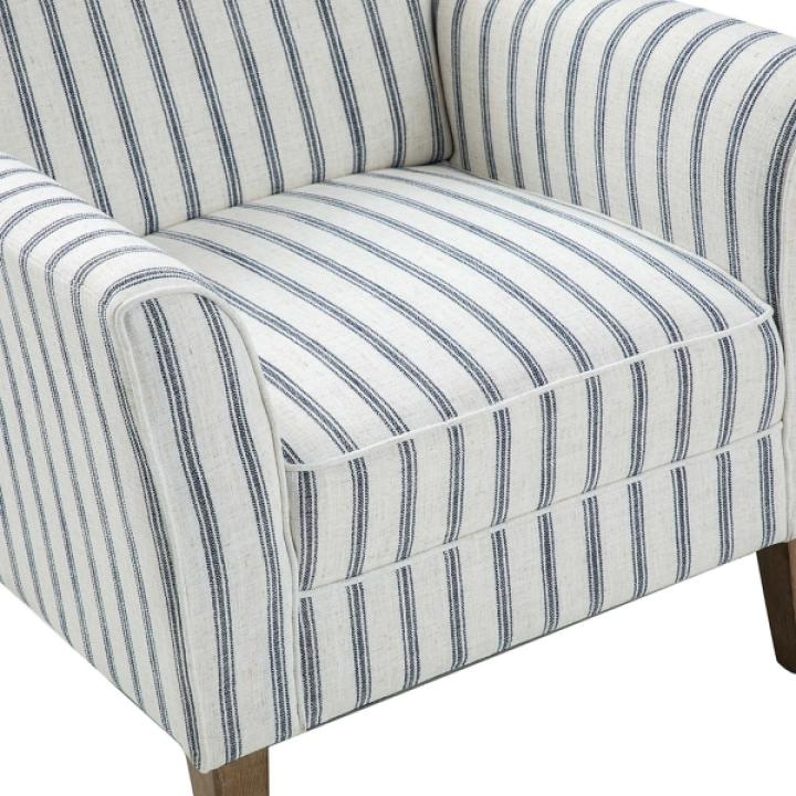 Gustaf Navy Striped Armchair