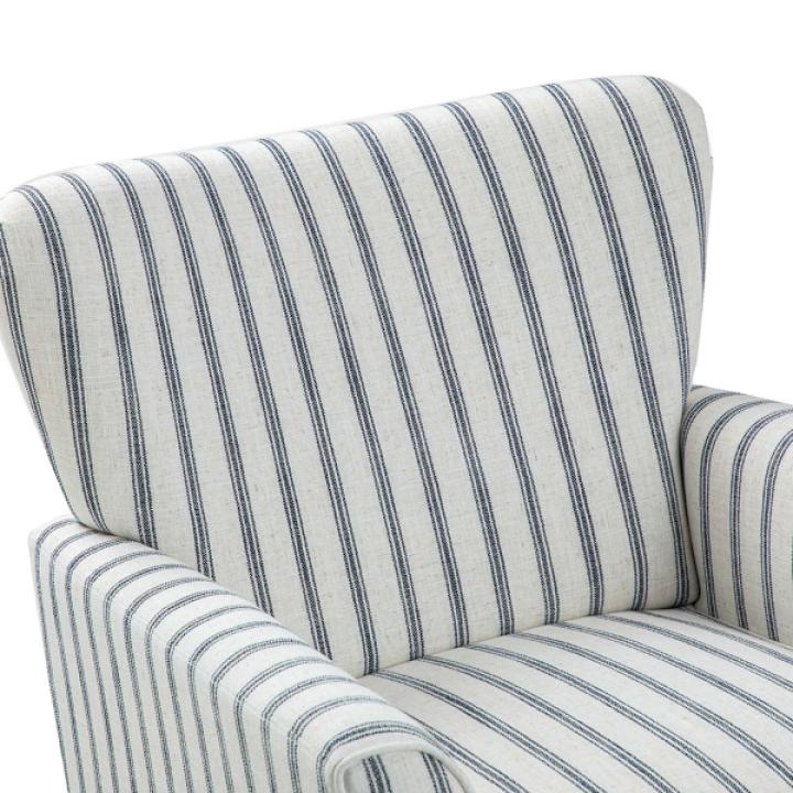 Gustaf Navy Striped Armchair