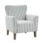 Gustaf Navy Striped Armchair