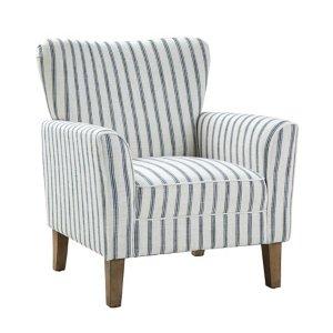 Gustaf Navy Striped Armchair