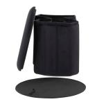 Black Collapsible Storage Ottoman
