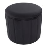 Black Collapsible Storage Ottoman