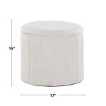 Black Collapsible Storage Ottoman