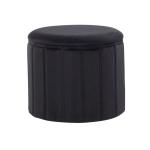 Black Collapsible Storage Ottoman