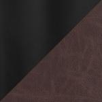 Espresso Faux Leather Metal Bar Stools, Set of 2