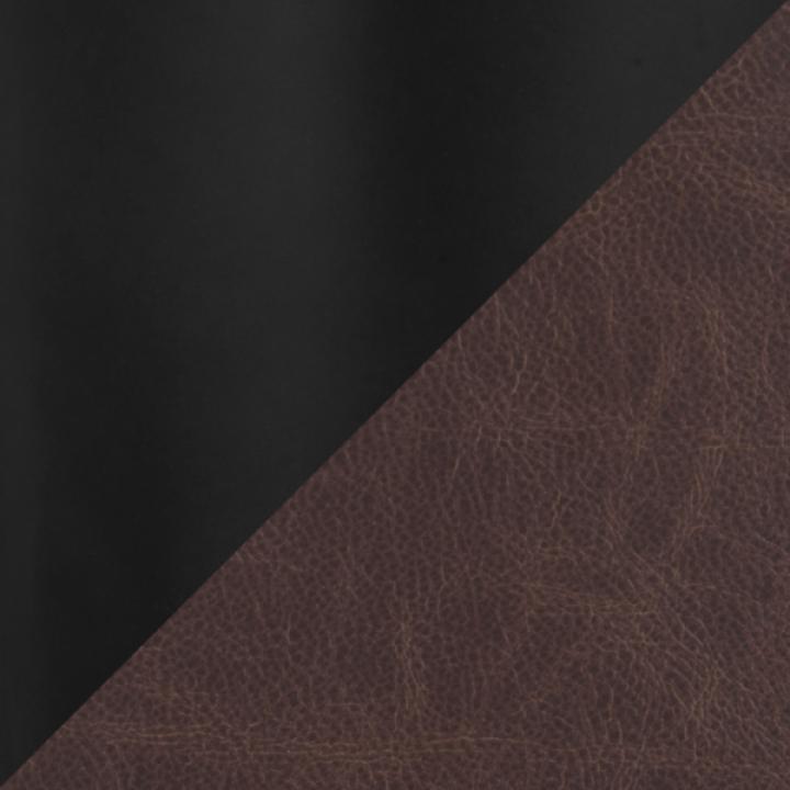 Espresso Faux Leather Metal Bar Stools, Set of 2