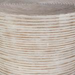 Whitewashed Natural Rattan Accent Table