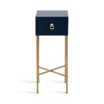 Navy Blue and Gold Glam Accent Table