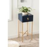 Navy Blue and Gold Glam Accent Table