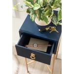 Navy Blue and Gold Glam Accent Table