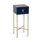 Navy Blue and Gold Glam Accent Table
