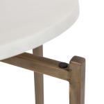 White Marble Gold Accent Table