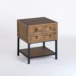 Reclaimed Wood Accent Table with Keeping Drawers